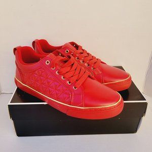 GUESS Men's Quilted Sneakers Gold Trim